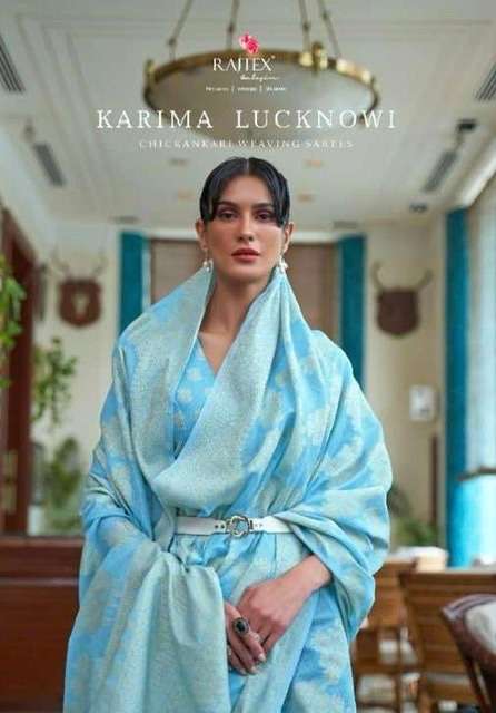 Rajtex Karima Lucknowi Designer Chikankari Weaving sarees at...