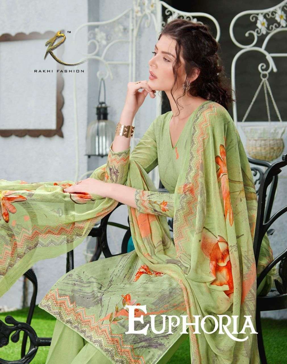 Rakhi Fashion Euphoria Glace Cotton Digital Print With Handw...