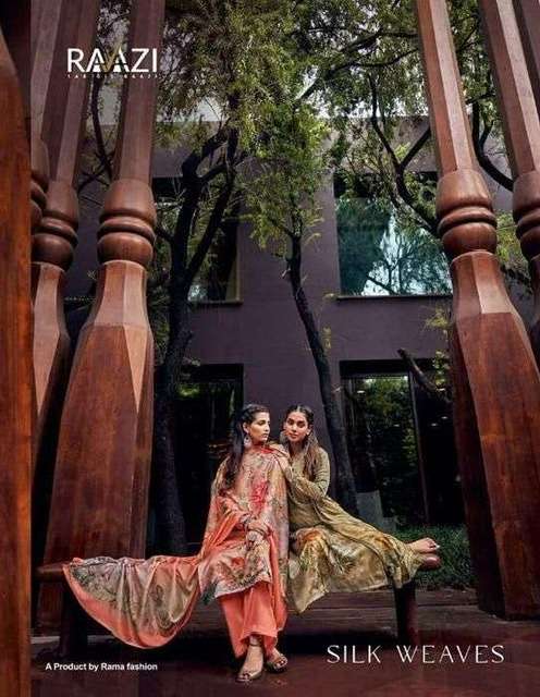 Rama Fashion Raazi Silk Weaves Heavy Modal Satin With Digita...