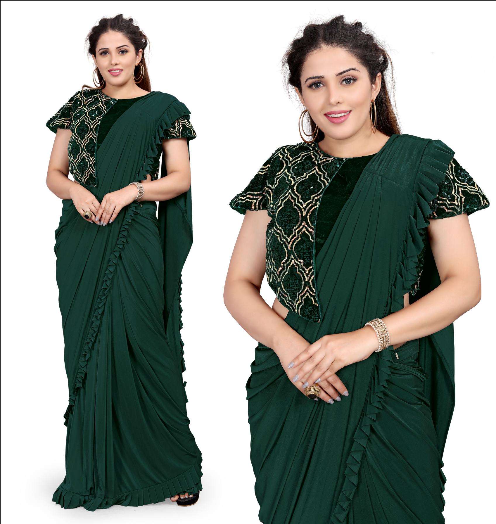 READYMADE SAREES WITH STITCHED BLOUSE COLLECTION WHOLESALER