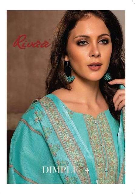 Rivaa Dimple Vol 4 printed cotton with embroidery work dress...