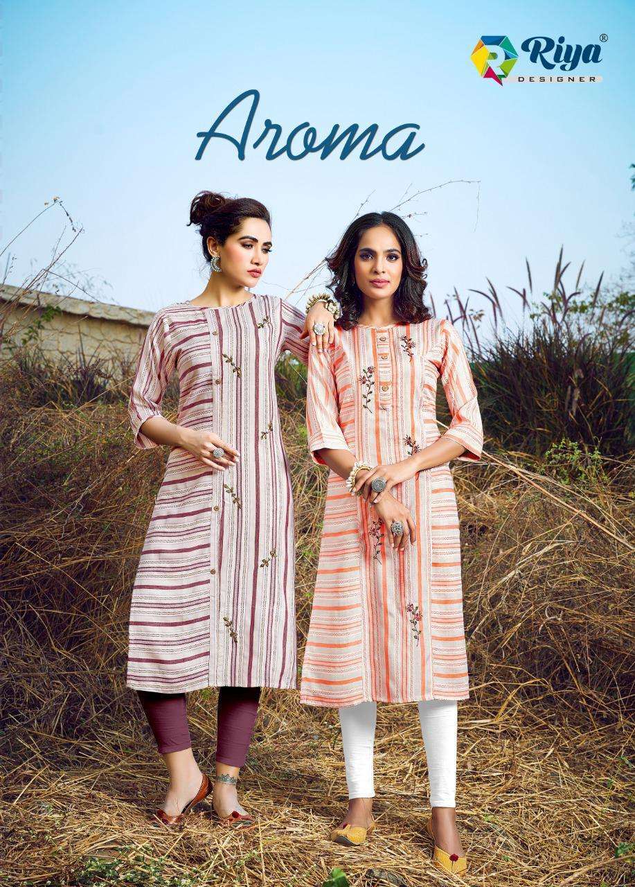 Riya designer aroma printed rayon cotton readymade kurtis at...