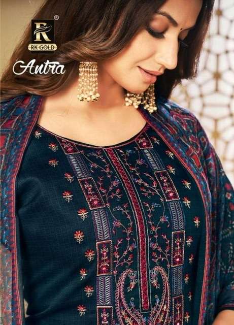 RK Gold Antra Pure Jam Cotton Designer Style Print With Desi...