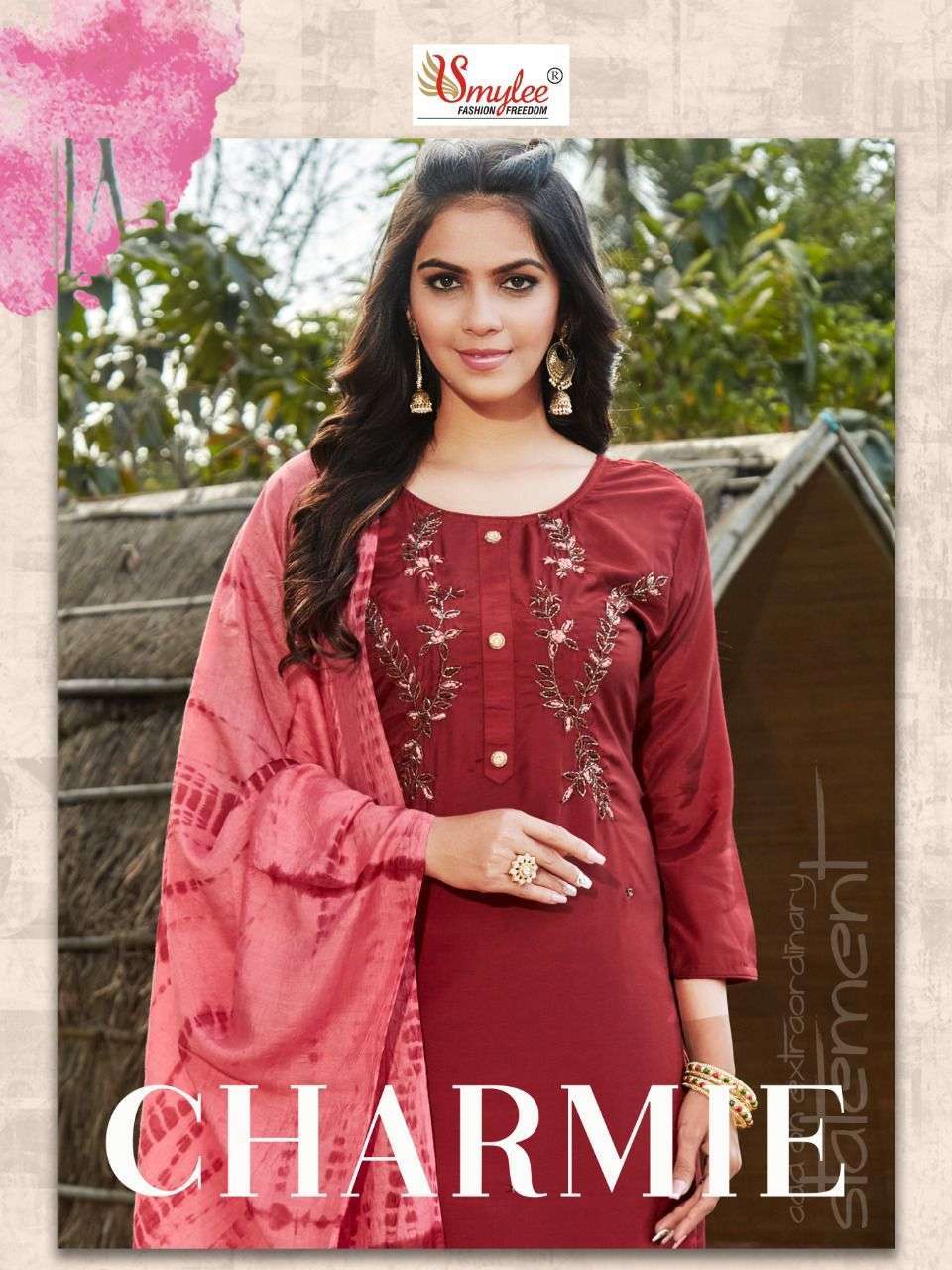 Rung Charmie Heavy silk with handwork readymade suits at who...
