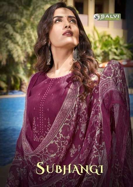 Salvi Fashion Subhangi Jam Silk Print With Fancy Sequence Em...