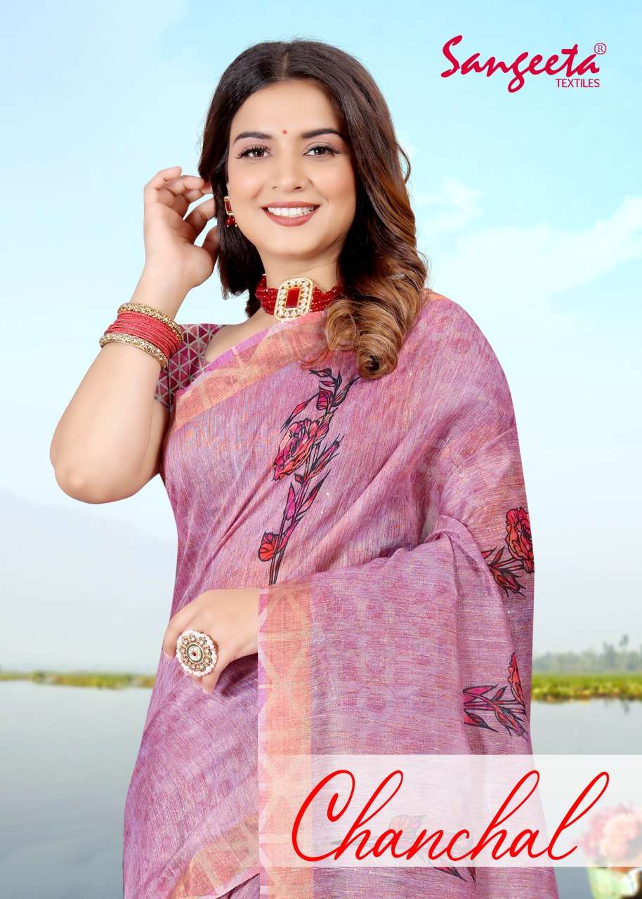 Sangeeta Chanchal Soft Cotton With Weaving Design Saree Coll...