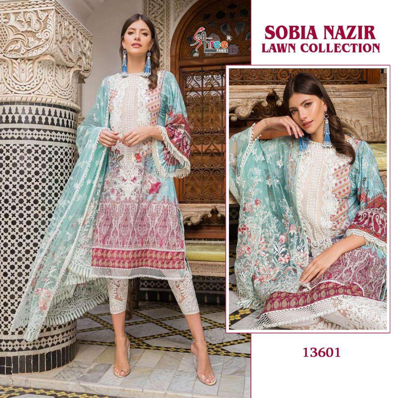 SHREE FAB SOBIA NAZIR LAWN COLLECTION 13601 PURE LAWN COTTON...