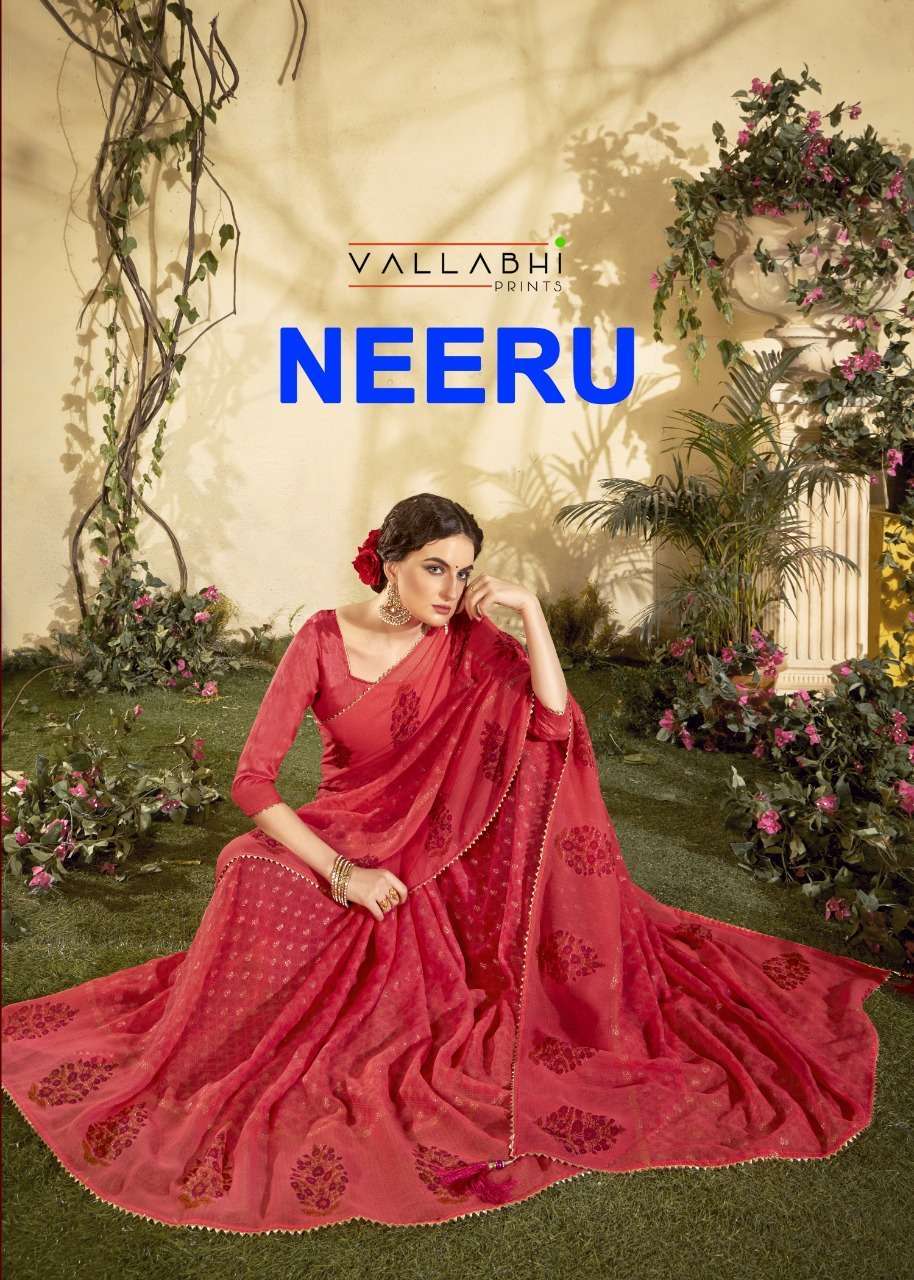 Triveni vallabhi prints neeru printed chiffon sarees collect...