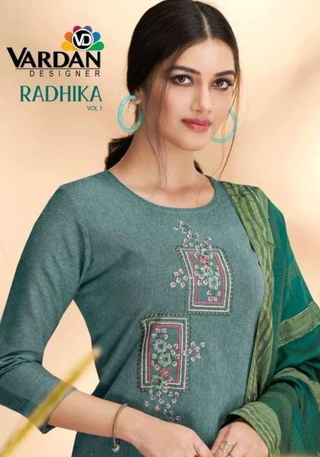 Vardan designer Radhika Vol 1 Cotton with embroidery work re...