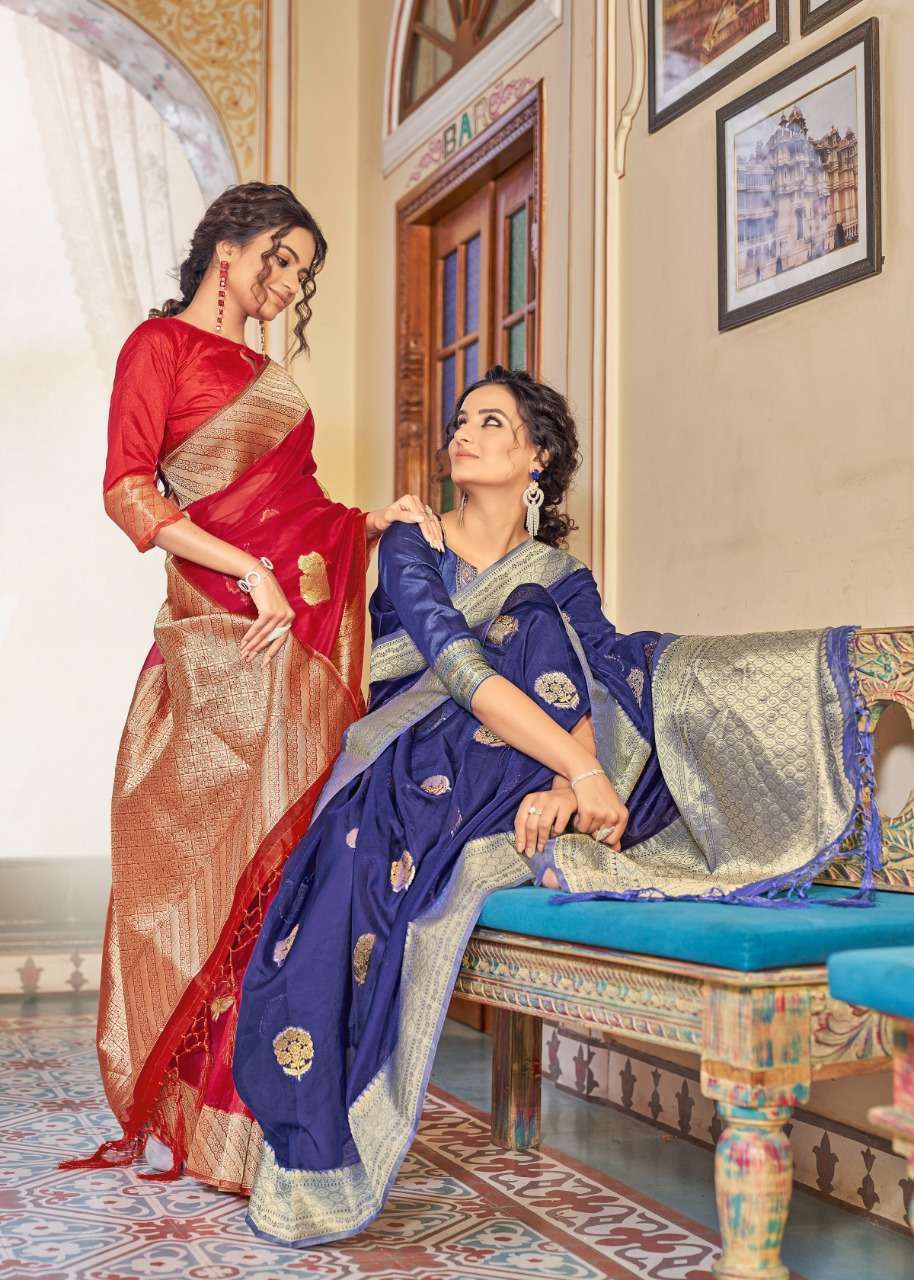 Aisha Organza Silk With weaving Saree Collection