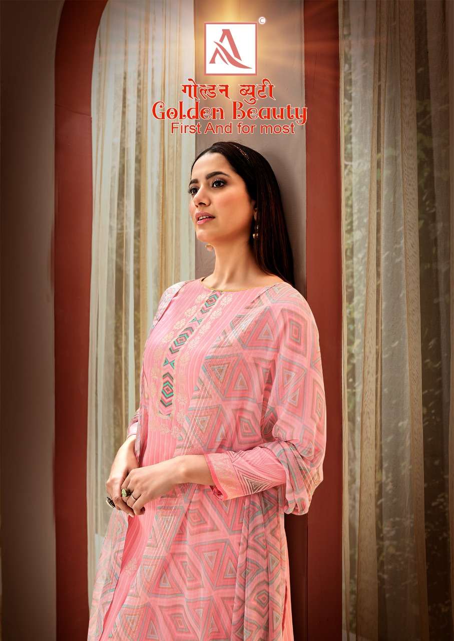 ALOK SUITS GOLDEN BEAUTY JAM COTTON PRINTED DRESS MATERIALS ...