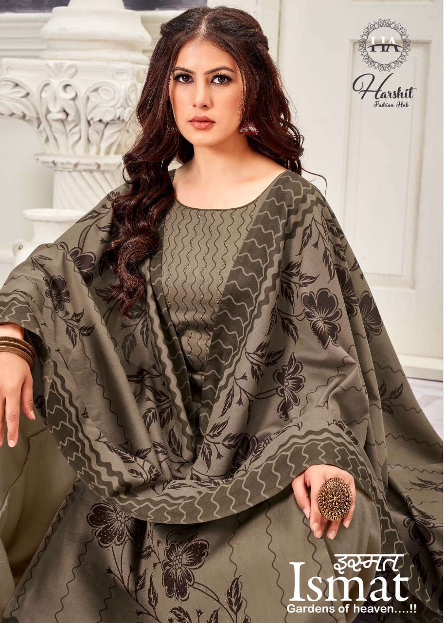 Alok suits harshit fashion ismat Printed pure jam with swaro...