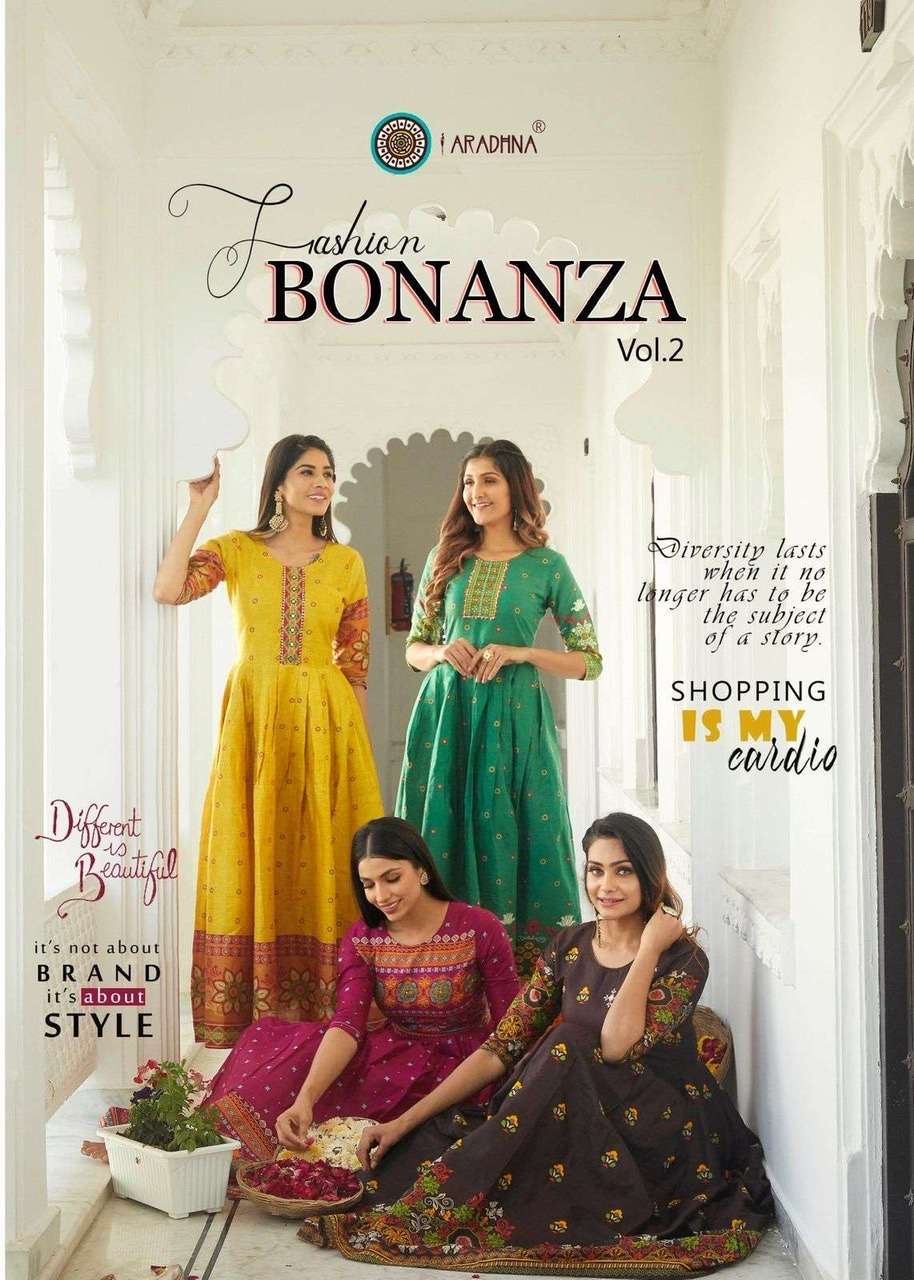 Aradhna Fashion Bonanza Vol 2 Printed rayon readymade kurtis...