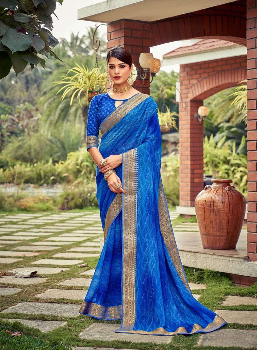 As Prints Shivali Georgette With Fancy Border Saree Collecti...