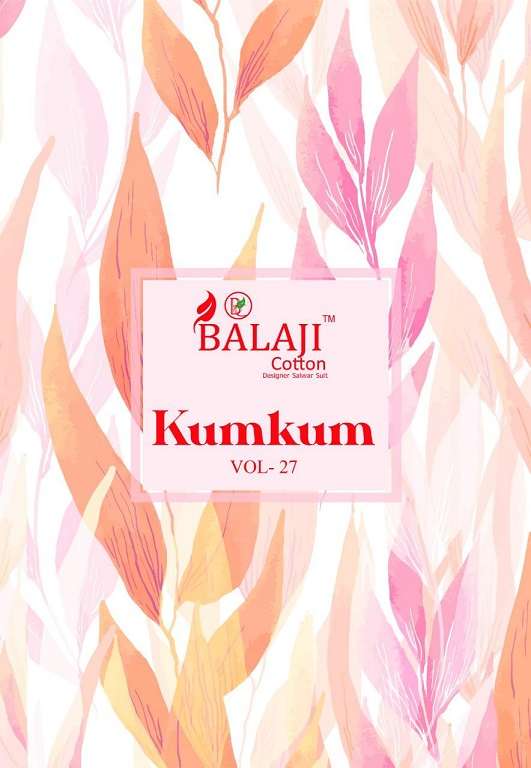 Balaji Kumkum Vol 27 cotton printed low range dress material...