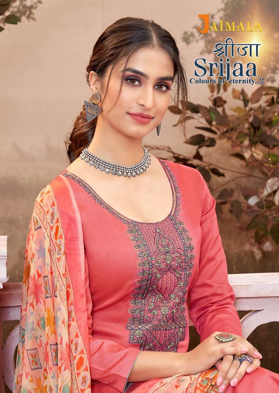 JAIMALA SRIJAA JAM DRESS MATERIALS AT WHOLESALE PRICE