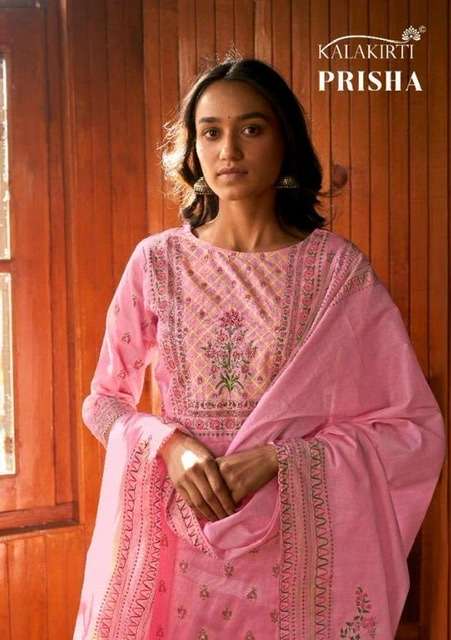 Kalakirti Prisha Printed pure jam satin with handwork dress ...