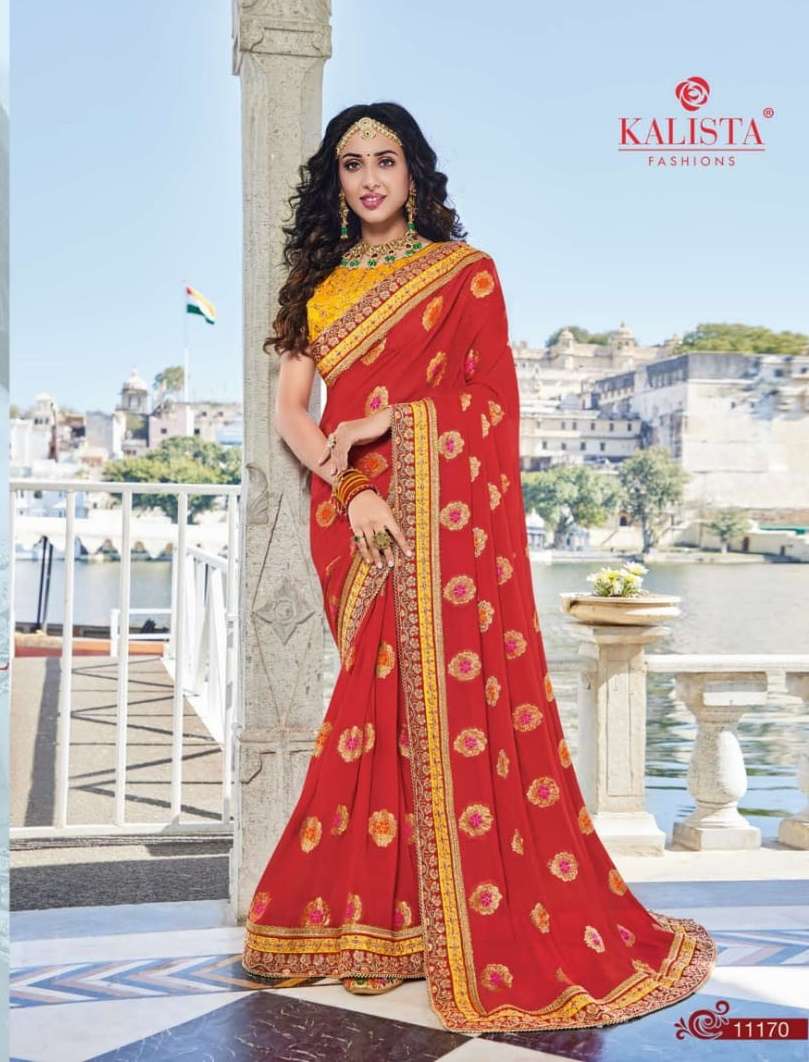 Kalista Kohinoor Silk With Designer Wedding Wear Saree Colle...