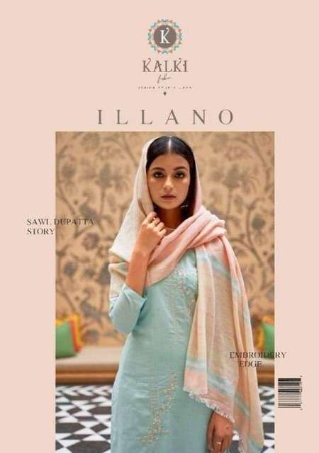 Kalki Fashion Illano Pure Cotton Digital Prints With Fancy E...