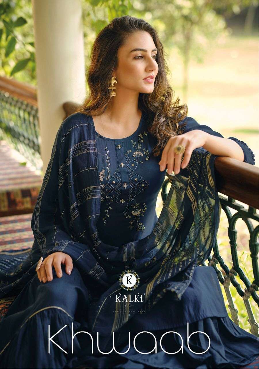 Kalki Fashion Kawaab Silk With Designer Hand Work Readymade ...