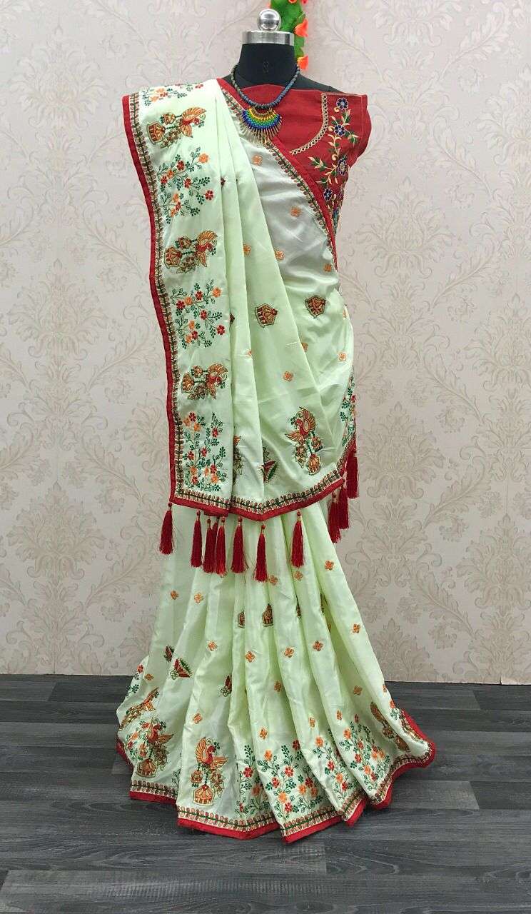  KUMKUM Silk With Embroidery Work Fancy Saree Collection