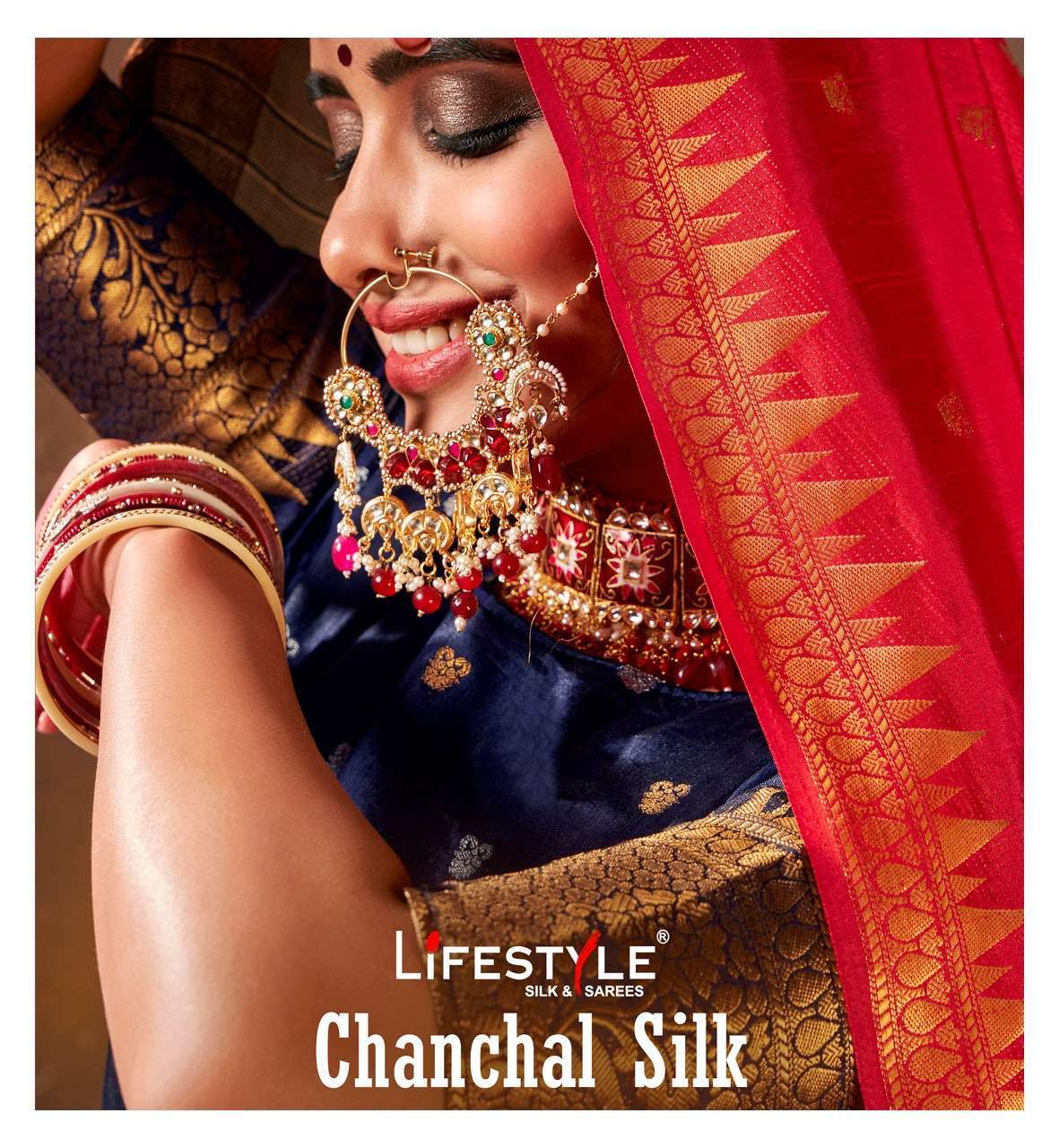 Lifestyle sarees chanchal silk Traditional nylon silk sarees...