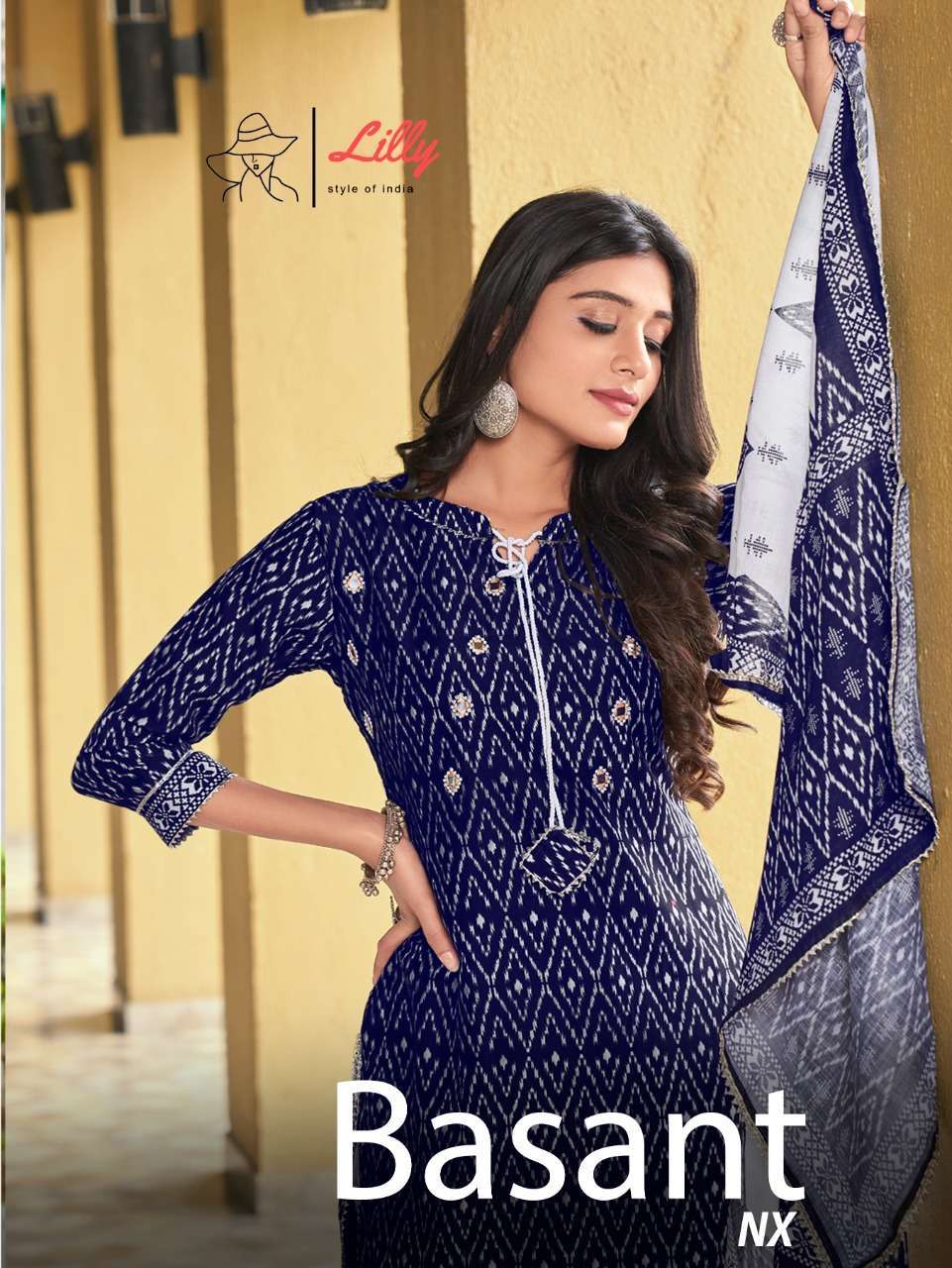 Lilly Basant NX Jaipuri printed cotton readymade suits at wh...