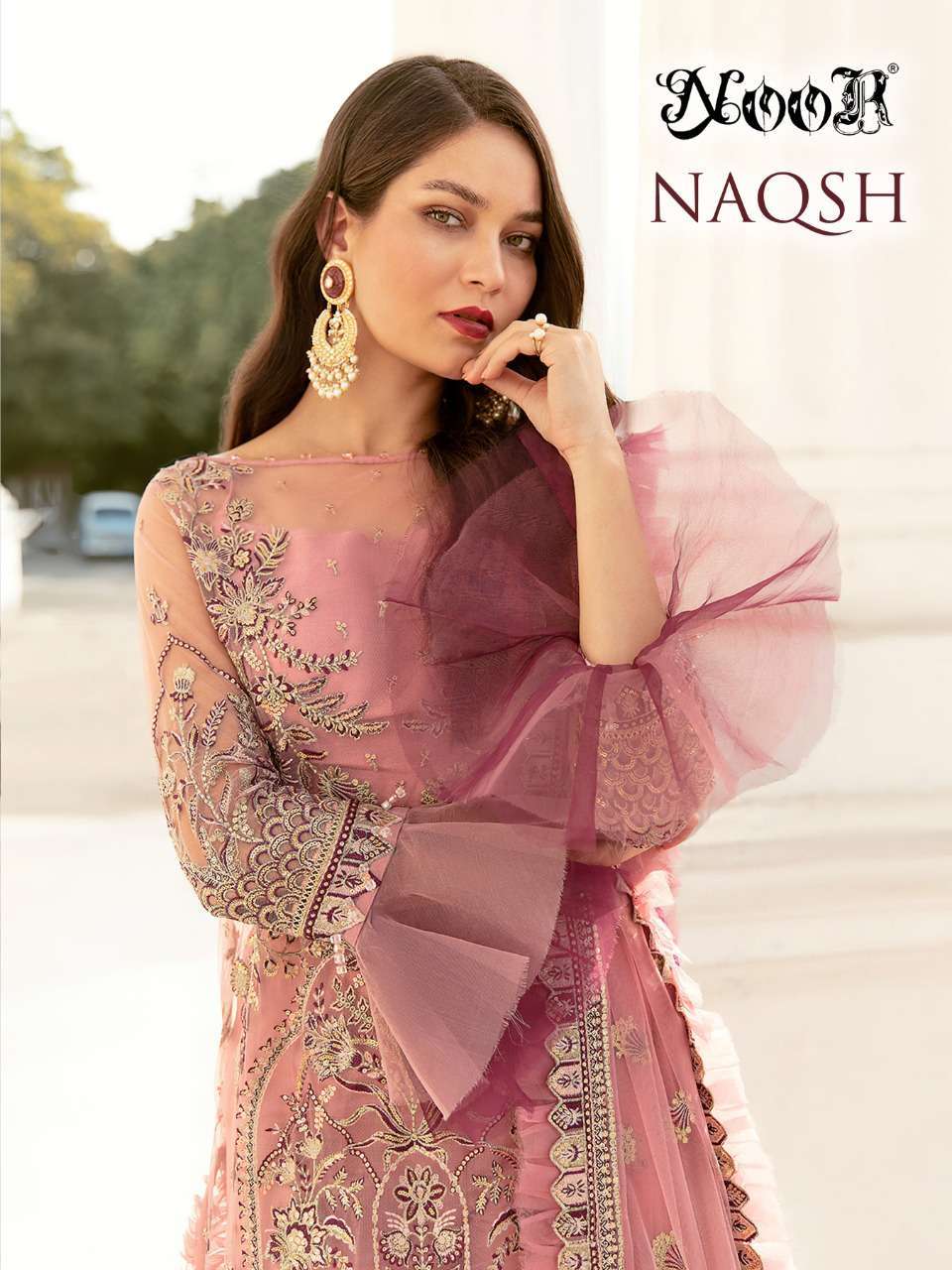 Noor Naqsh Georgette with heavy embroidery work pakistani dr...