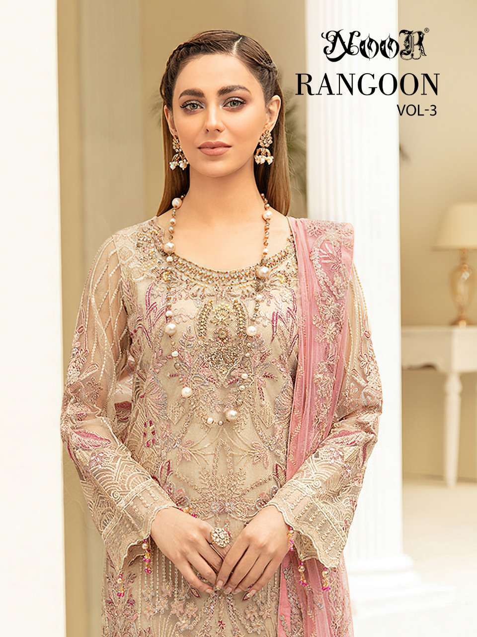 Noor Rangun Vol 1 Georgette With Embroidery Work Pakistani S...