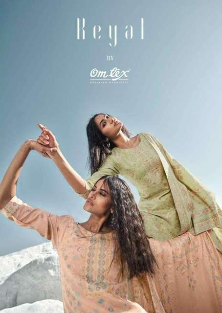 Omtex Keyal Cotton Silk Jacquard dress material at wholesale...