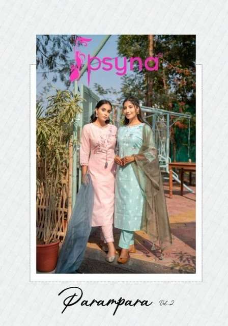 Psyna Parampara Vol 2 Cotton with embroidery work readymade ...