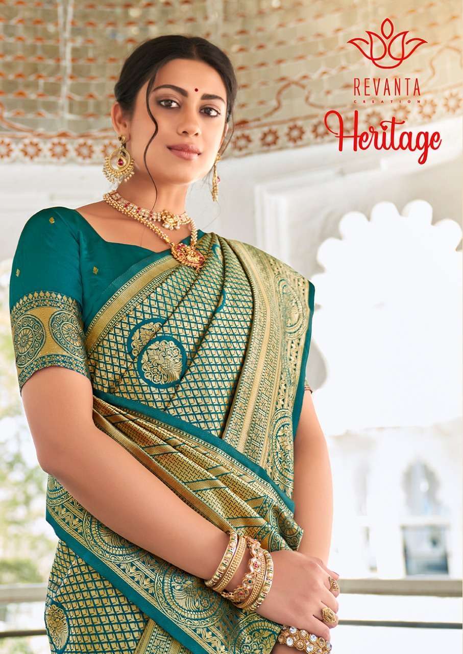 Revanta creation heritage traditional soft silk sarees colle...