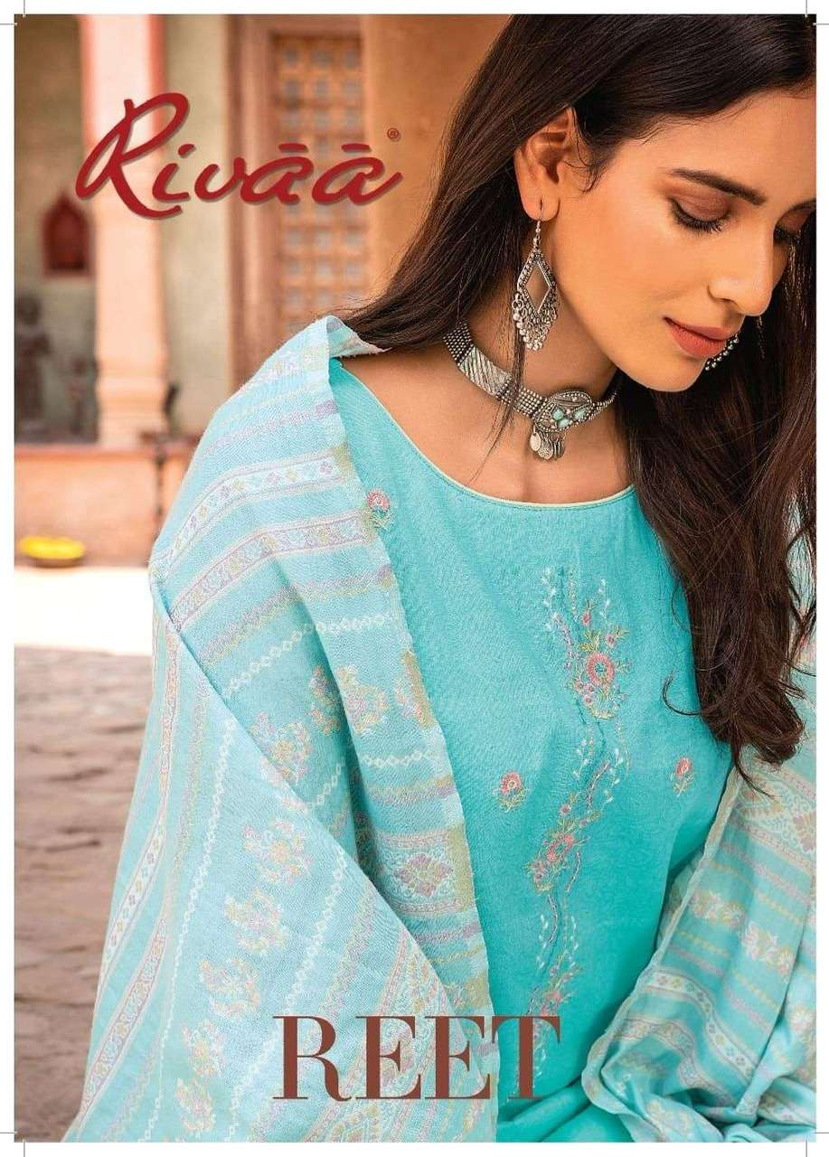 Rivaa Reet Printed pure cotton with embroidery work dress ma...