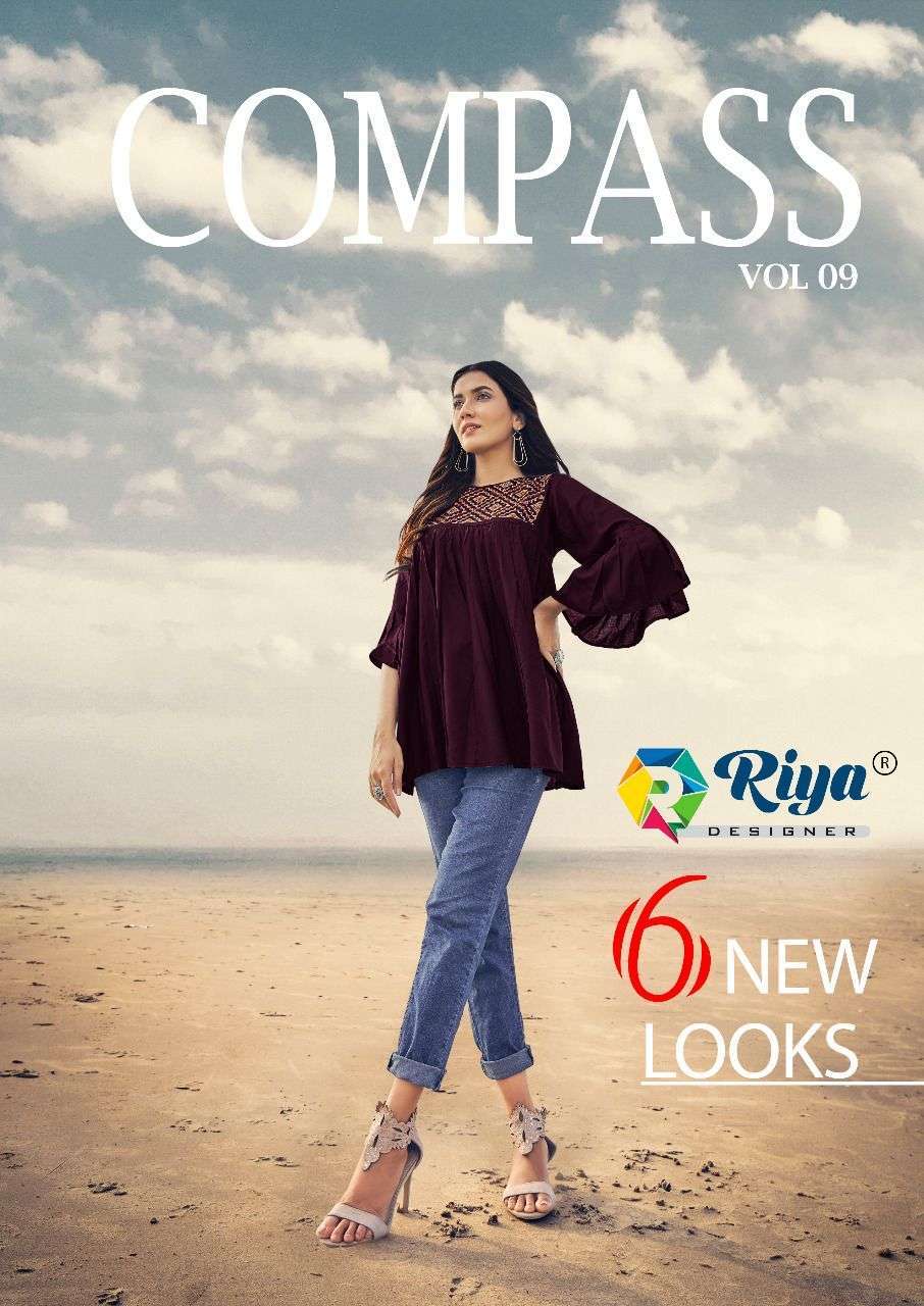 Riya Designer Compass Vol 9 Rayon with work readymade kurtis...