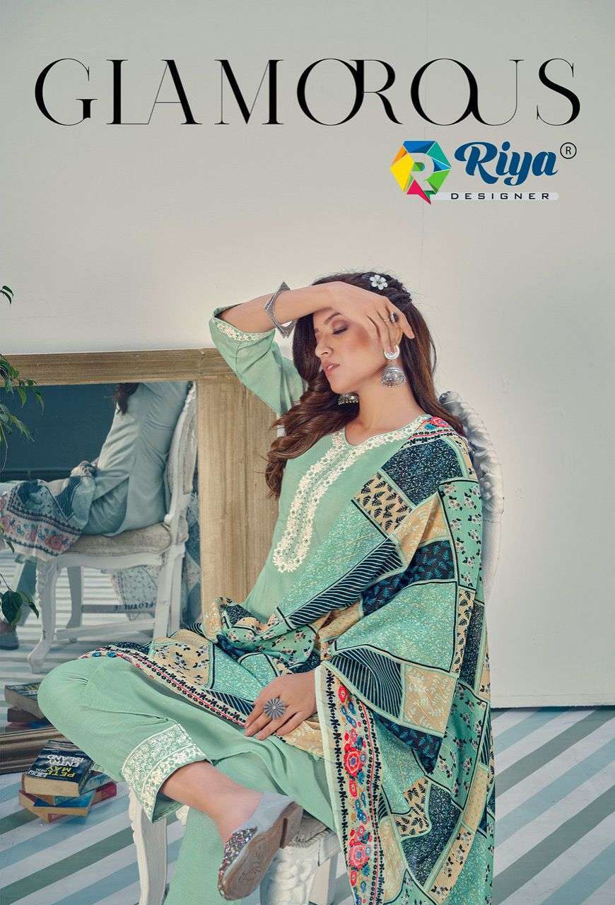 Riya Designer Glamours Chinon Readymade Salwar Kameez Collec...