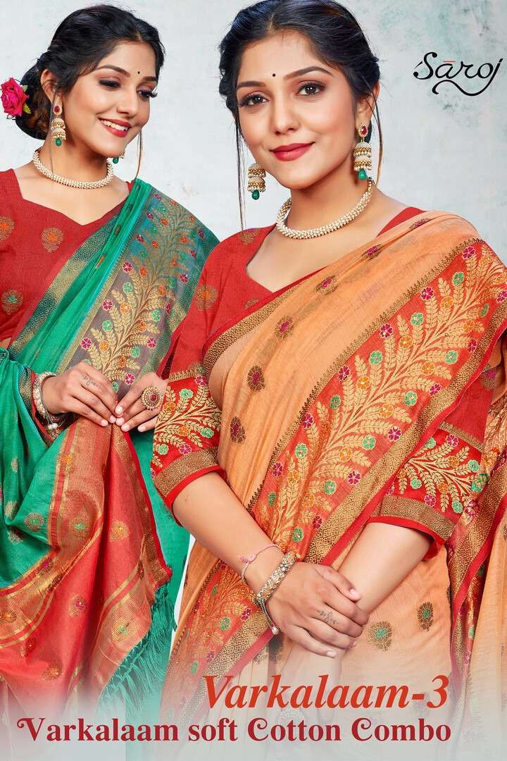 Saroj Varkalaam VOl 3  Cotton Silk Saree Collection
