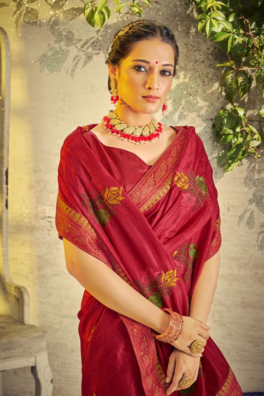 Swaroski Silk With Digital Print saree Collection