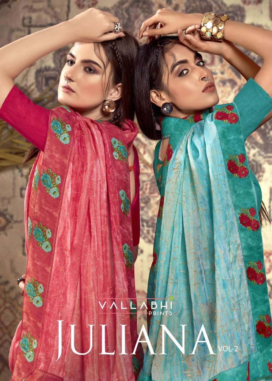 Vallabhi juliana vol 2 printed chiffon sarees collection at ...