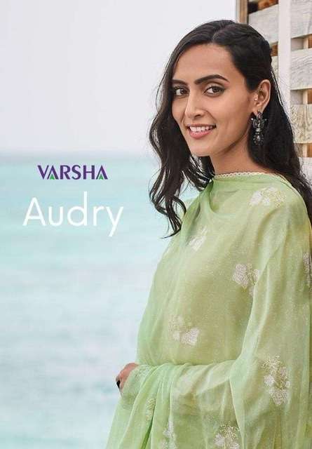 Varsha Fashion Audry Printed muslin with work dress material...