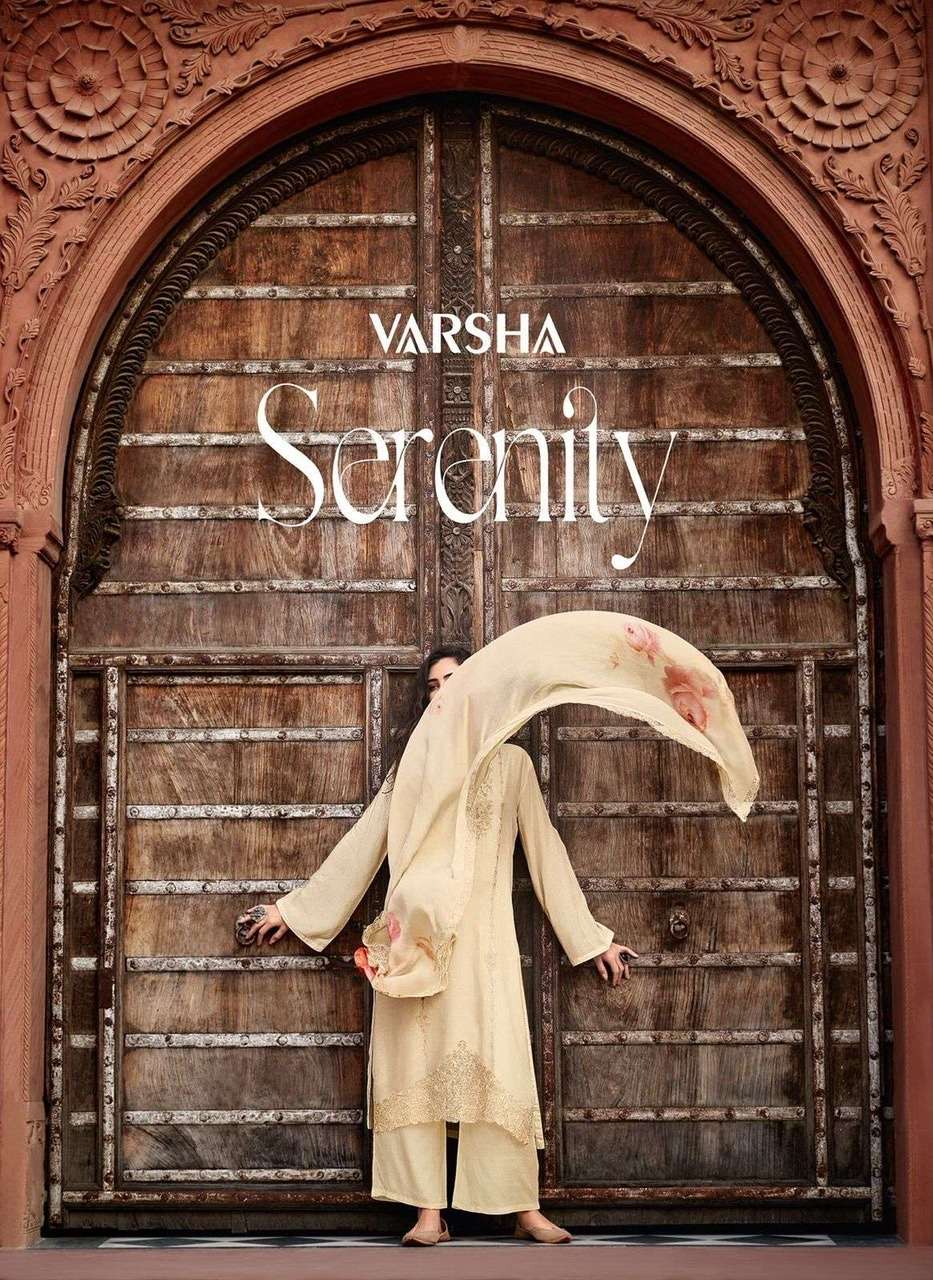 Varsha fashion  Serenity Viscose Muslin With Embroidery And ...