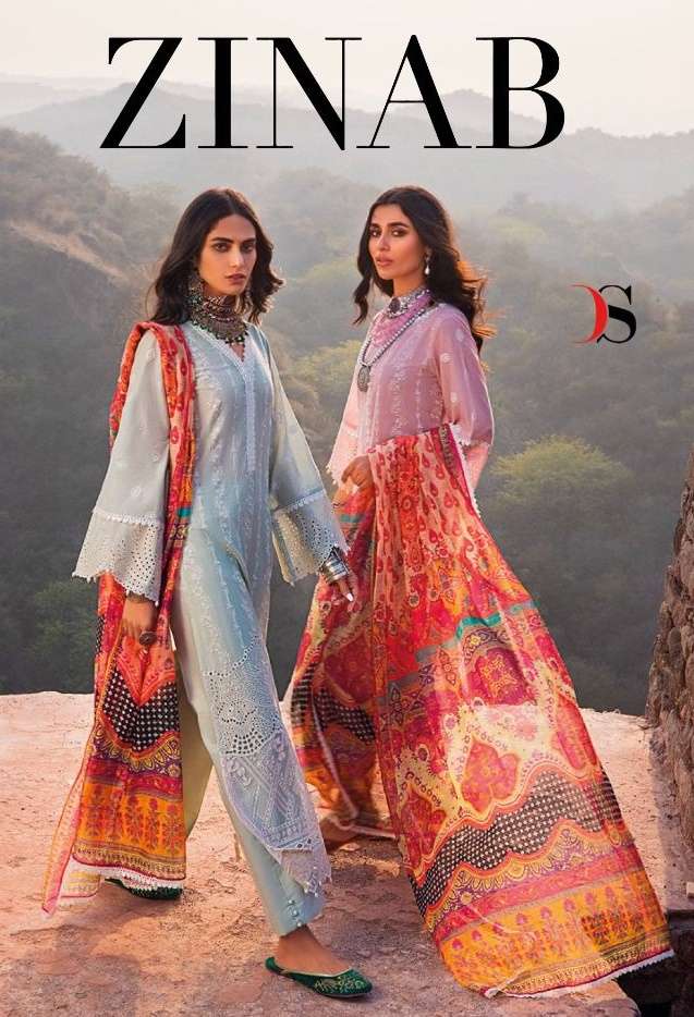 Zinab by deepsy suits latest cotton suits with embroidery Pa...