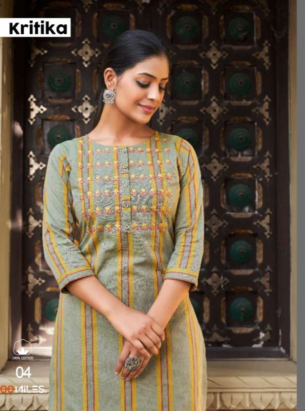 100 Miles Kritika Cotton With Fancy Kurti collection