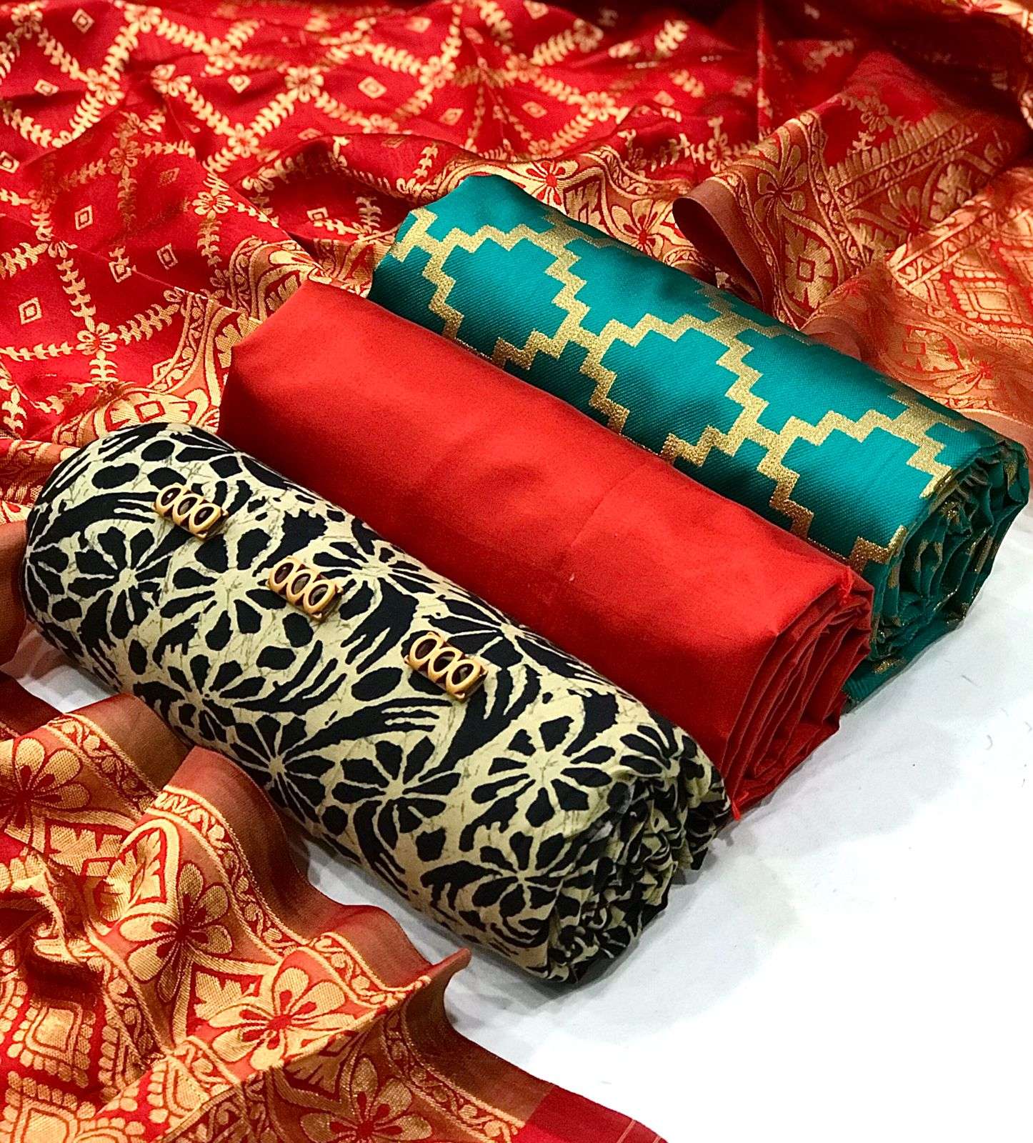 2 Top Banarasi with Rayon Silk Salwar Kameez Collection