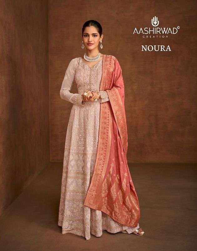 Aashirwad Creation Noura Georgette With Embroidery Work Suit...