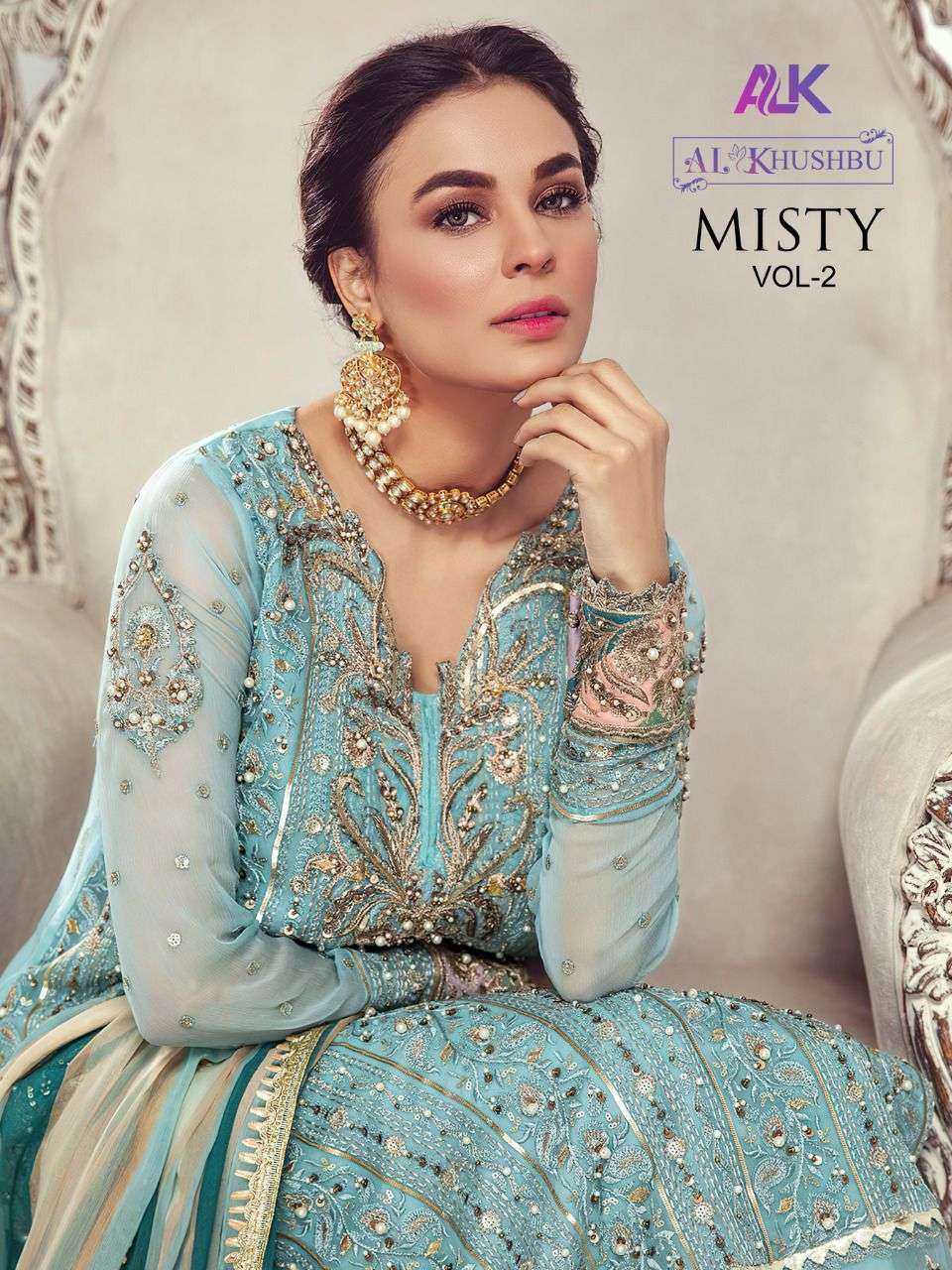 Al Khushbu Misty Vol 2 Georgette With Heavy Embroidery Work ...