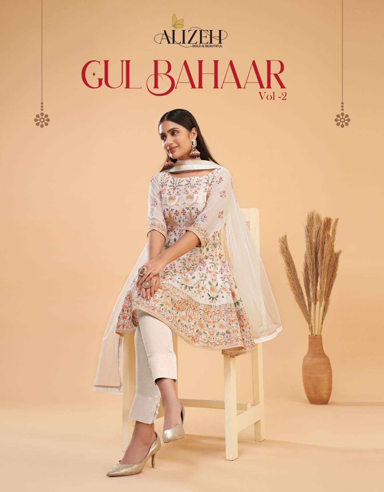 Alizeh Gul Bahaar Vol 2 Georgette With Fancy Work Salwar Kam...