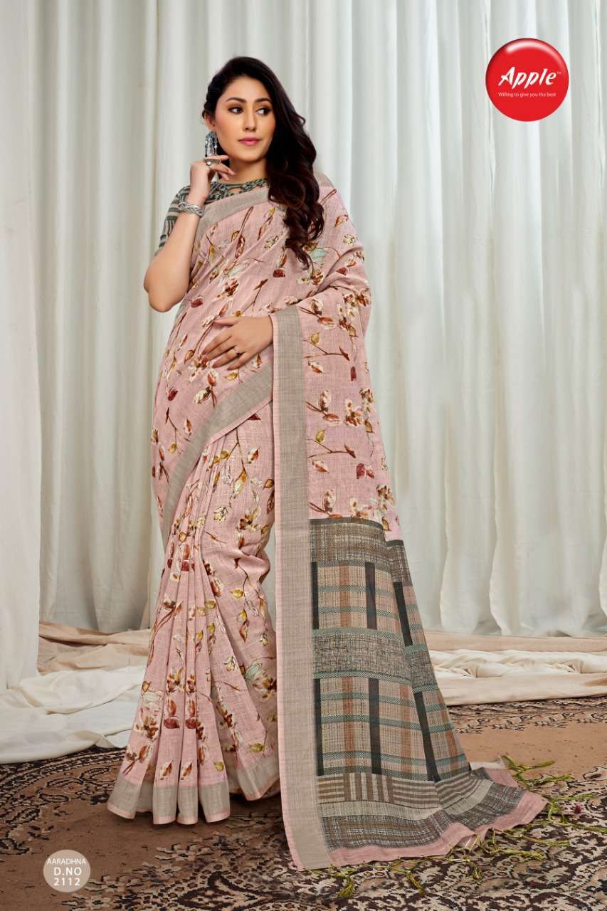 Apple Aaradhana Vol 21 Linen with fancy saree Collection
