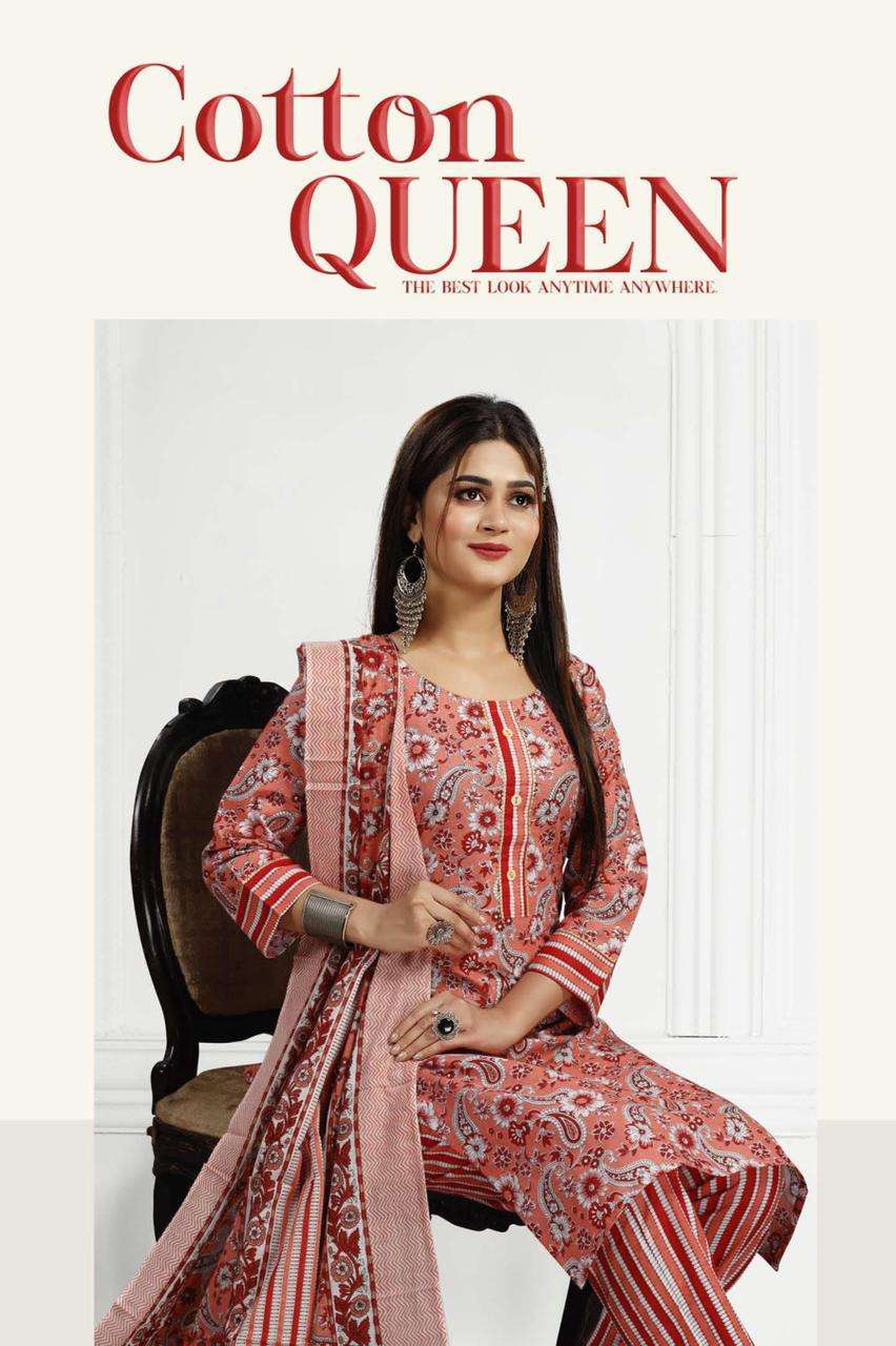 Cotton Queen Cotton With Printed  Summer Collection