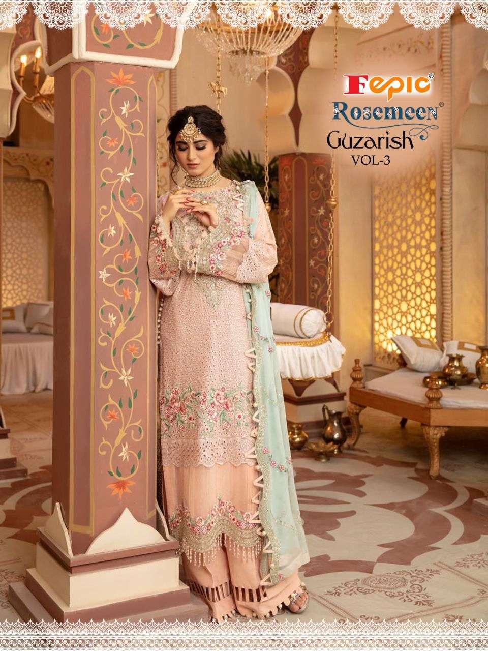 Fepic Guzarish Vol 3 Georgette With Embroidery Work Suit Col...
