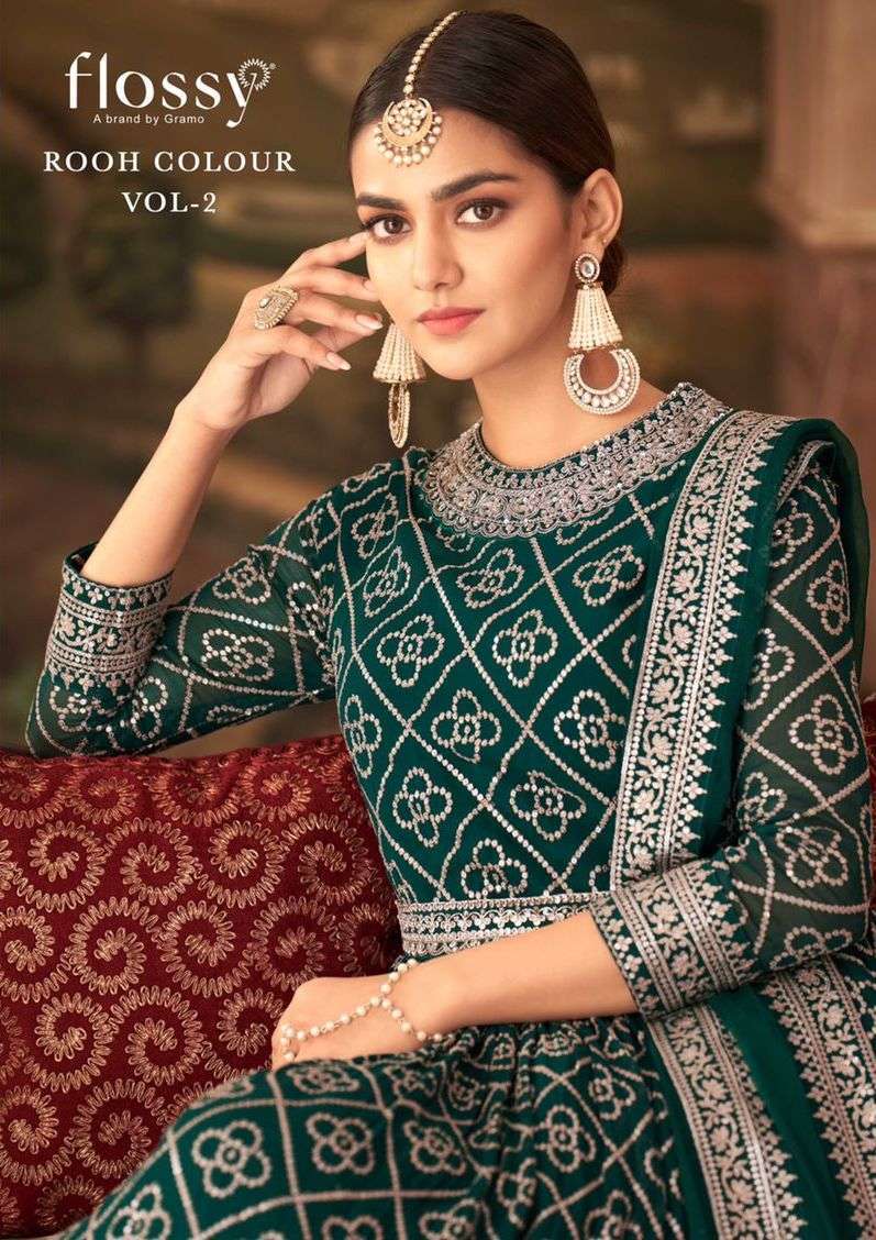 Flossy Rooh Colour VOl 2 Georgette With Designer Long Salwar...